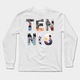 US Open tennis photographic letters Long Sleeve T-Shirt